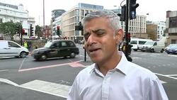 Sadiq Khan opens final section of London's North-South cycling Superhighway Stock Footage