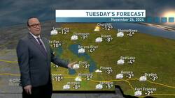 Riley Laychuk's Manitoba forecast for Tuesday, Nov. 26, 2024 News Clip