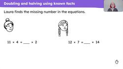 Explain why the product stays the same when one factor is doubled and the other is halved Instructional Video