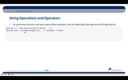 Complete Java SE 8 Developer Bootcamp - String Operations and Operators Instructional Video