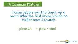 Decoding Words: Breaking Up Syllables After the First Vowel Instructional Video