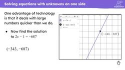 Solving linear equations graphically using technology Instructional Video