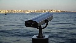 Sight place with a view to the sea Stock Footage