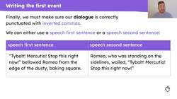 Writing the first half of the duel scene Instructional Video