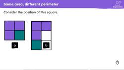 Shapes with the same areas can have different perimeters and vice versa Instructional Video