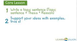 Writing Effective Body Paragraphs: Stating Reasons and Providing Evidence Instructional Video