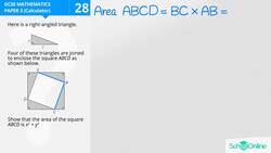 GCSE Secondary Maths Age 13-17 - Algebra: Pythagorous Theorem - Explained Instructional Video