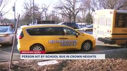 FDNY: 1 person hit, pinned by school bus in Crown Heights News Clip