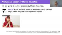 How Malala Yousafzai uses humour and anecdotes in a speech Instructional Video