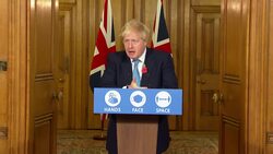 Boris Johnson answering questions during Downing Street press briefing News Clip