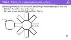 Checking and securing understanding of surface area of other prisms Instructional Video