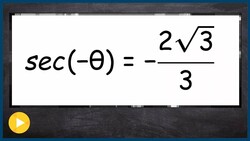 How to use even and odd identities to solve a trig equation with secant Instructional Video