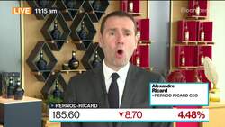 Pernod Ricard CEO Sees 'Soft' Sales Ahead in US News Clip