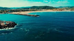 Aerial view of Ağva Stock Footage