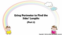 Using Perimeter to Find the Sides' Lengths (Part 2) Instructional Video