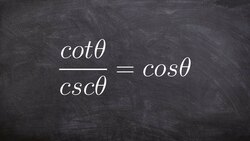 Learn how to verify a simple trigonometric identity Instructional Video