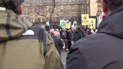 Pro-Palestine and Pro-Israel counter protests in central London News Clip