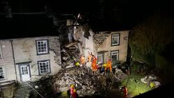 Aftermath of house explosion in Bury News Clip