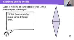 Make shapes by joining two polygons in different ways Instructional Video
