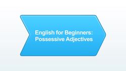 Possessive Adjectives in English Instructional Video