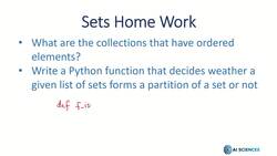 Data Science and Machine Learning (Theory and Projects) A to Z - Sets: Homework Instructional Video
