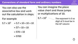 Checking and securing understanding of writing large numbers in standard form Instructional Video