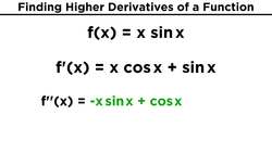 Higher Derivatives and Their Applications Instructional Video
