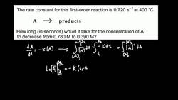 Kinetics of First-Order Reaction Instructional Video