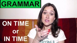 Difference between ON TIME & IN TIME | English Grammar Instructional Video