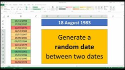 Generate a Random Date Between Two Dates in Excel Instructional Video