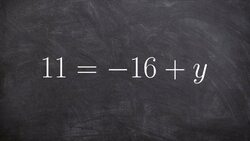 Rearranging your terms to solve a one step equation Instructional Video