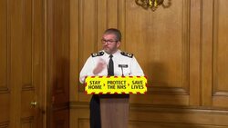 Chair of the National Police Chiefs’ Council Martin Hewitt answers questions from media at COVID-19 press briefing News Clip