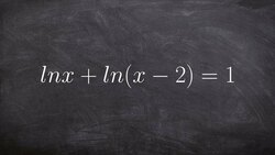 Solving a natural logarithmic equation using the quadratic formula Instructional Video