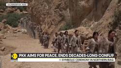 PKK fighters lay down arms in symbolic ceremony in Northern Iraq News Clip