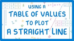 GCSE Maths - How to Plot a Straight Line Using a Table of Coordinates #70 Instructional Video