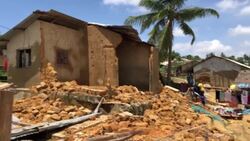 CLEAN : Destroyed houses in northern Mozambique in wake of Cyclone Gombe News Clip