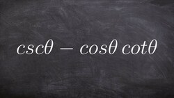 How to simplify a trigonometric expression Instructional Video