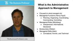 Administrative Approach to Management Instructional Video