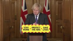 Boris Johnson answering questions during coronavirus press briefing News Clip