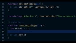 JavaScript Mastery from Zero to Hero - Prepare for Coding Interviews - How to Reverse a String - Solution II Instructional Video
