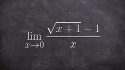 Evaluating a limit by rationalizing the radical Instructional Video