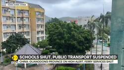Typhoon rains batter Hong Kong before Wipha weakens to severe tropical storm in Guangdong News Clip