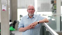 Senior Male Relaxed in a Professional Working Environment Stock Footage