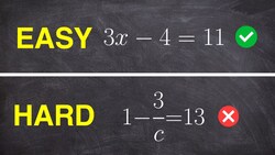 Easy Vs Hard Solving Linear Equations Instructional Video
