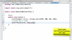 Mockito Tutorial: Learn mocking with 25 Junit Examples - Step 09: Hamcrest Matchers Instructional Video