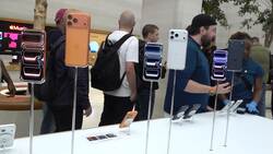 New iPhone 17 range goes on sale at Apple Regent Street News Clip