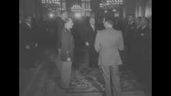 French Pres. Coty awards Grand Cross of the Legion of Honor to US Gen. Gruenther and Commander of the Legion of Honor to Lt. Gen. Schuyler News Clip