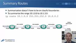 Cisco CCNA 200-301: The Complete Guide to Getting Certified - Summarisation, Longest Prefix Match, and Default Routes Instructional Video