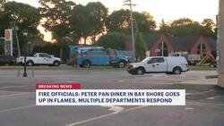 Officials: Peter Pan Diner in Bay Shore goes up in flames, multiple departments respond News Clip