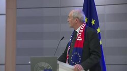 Richard Corbett MEP speaking at MEP's leaving ceremony News Clip